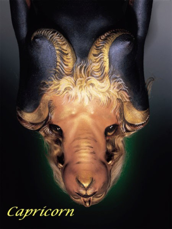 Руди Эвертс. Серия Зодиарт (Zodiart). Козерог. Боди-арт.