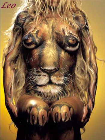 Руди Эвертс. Серия Зодиарт (Zodiart). Лев. Боди-арт.