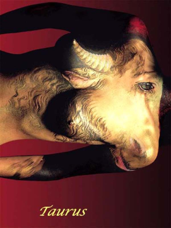 Руди Эвертс. Серия Зодиарт (Zodiart). Телец. Боди-арт.