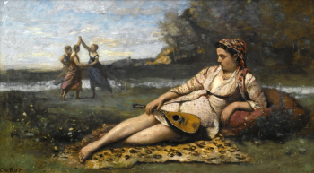 Жан-Батист Камиль Коро. Девушки. Холст, масло. 42,5х74,7. 1868-1870. Бруклинский музей.