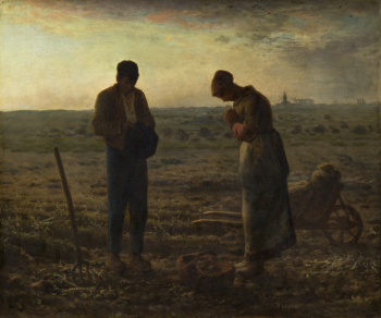 Жан-Франсуа Милле. Анжелюс. Холст, масло. 55,5х66. 1857-1859. Музей Орсе.