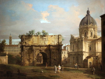 Каналетто. Арка в Риме. Холст, масло. 1743. Художественный музей Цинциннати.