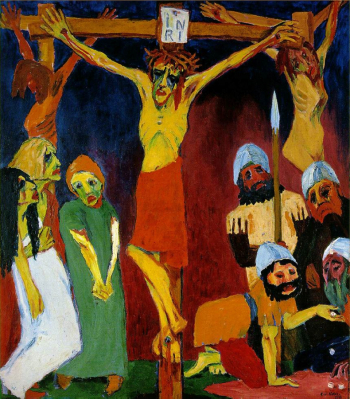 Эмиль Нольде. Распятие. Холст, масло. 220,5х193,5. 1912. Фонд Нольде Сибулл.
