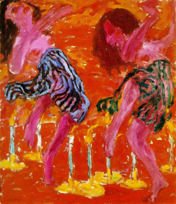 Эмиль Нольде. Танцы у свечей. Холст, масло. 100,5х86,5. 1912. Фонд Нольде Сибулл.