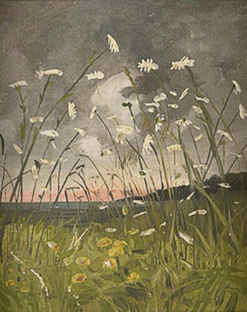 Лагода-Шишкина Ольга Антоновна. Полевые цветы. Холст, масло. 14х11,1. 1860-е - 1870-е. Частное собрание.