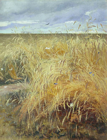 Лагода-Шишкина Ольга Антоновна. Рожь. Холст, масло. 49х39. 19-й век. Государственная Третьяковская галерея.