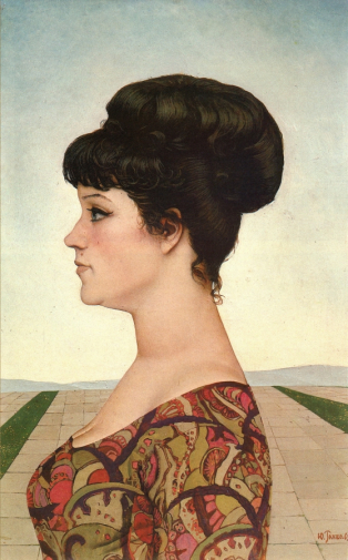Ракша Юрий Михайлович. Моя Ирина. Оргалит, масло. 69,3х43,2. 1969. Башкирский государственный художественный музей имени М.В.Нестерова.