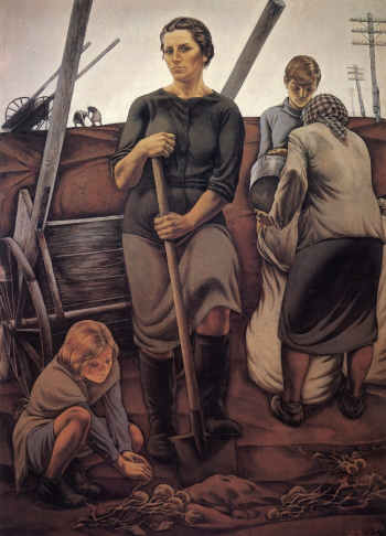 Ракша Юрий Михайлович. Тыл. Холст, масло. 174х124. 1970. Башкирский государственный художественный музей имени М.В.Нестерова.