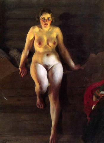 Андерс Цорн. На чердаке. Холст, масло. 100х75. 1919. Частное собрание.