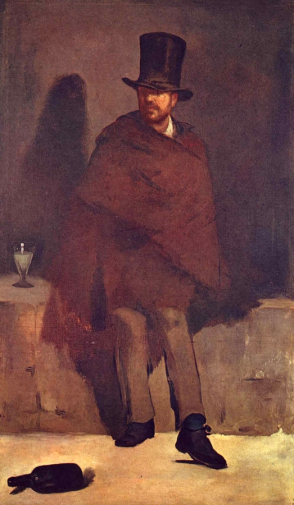 Эдуард Мане. Любитель абсента. Холст, масло. 180х105. 1858-1859. Новая глиптотека Карлсберга.