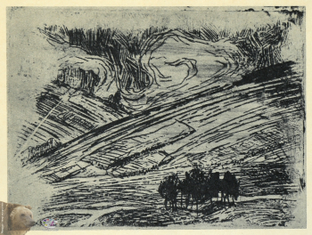 Чюрлёнис Микалоюс Константинас. Роща. Бумага, фторофорт. 9,0х12,2. 1905-1906. Частное собрание.