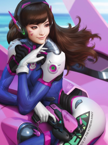 Стэнли Лау. D.Va. Иллюстрация к игре `Overwatch`.
