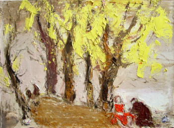 Слепышев Анатолий Степанович. Аллея. Холст, масло. 50х70. 2002. Частное собрание.