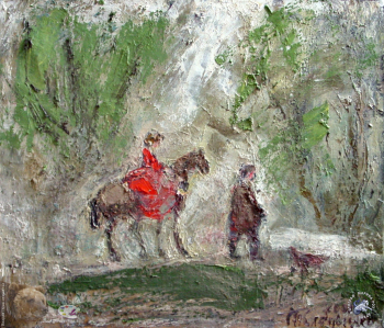 Слепышев Анатолий Степанович. Амазонка. Холст, масло. 50х60. 2000. Частное собрание.