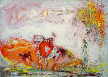 Слепышев Анатолий Степанович. Амазонка II. Холст, масло. 50х70. 2001. Частное собрание.