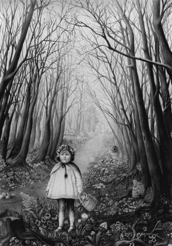Лори Липтон. Stranger in the Woods. Бумага, карандаш. 98x69. 1992. Частное собрание.