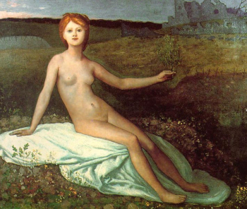 Пьер Сесиль Пюви де Шаванн. Надежда обнаженная. Холст, масло. 1872. Музей Орсе.