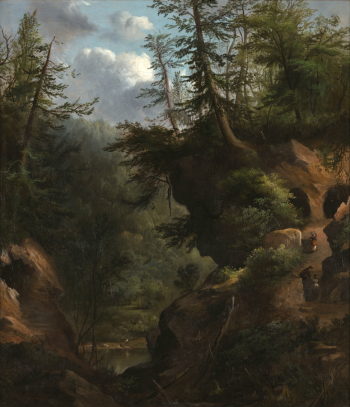 Роберт Скотт Данкансон. Пещера. Холст, масло. 91,4х78,1. 1869. Музей американского искусства Амона Картера.