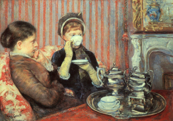 Мэри Кэссетт (Кассат). Чай. Холст, масло. 64,7х92. 1880. Музей изящных искусств (Бостон).