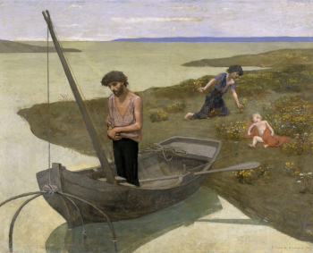 Пьер Сесиль Пюви де Шаванн. Горемыка-рыбак. Холст, масло. 155х192. 1881. Музей Орсе.