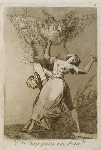 Франсиско Гойя. Неужели никто нас не развяжет. Бумага, офорт. 20х14. 1799. Библиотека Каталонии.