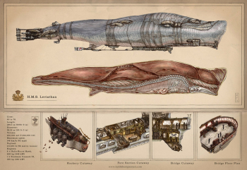Кит Томпсон. H.M.S Leviathan. Бумага, смешанная техника. Частное собрание.