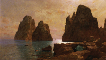 Уильям Стэнли Хезелтайн. У острова Капри. Холст, масло. 83х142. 1870-е. Художественный музей Принстонского университета.