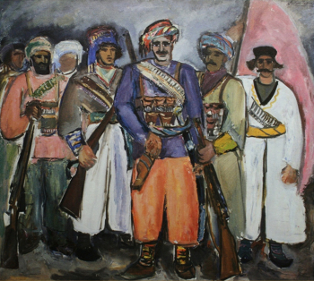 Чирков Антон Николаевич. Курды под Алагёзом. Холст, масло. 140х161. 1931. Государственный музей искусства народов Востока.