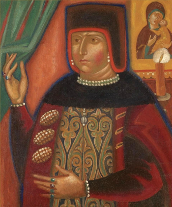 Стеллецкий Дмитрий Семёнович. Жена боярина. Холст, масло. 55х46. Частное собрание.
