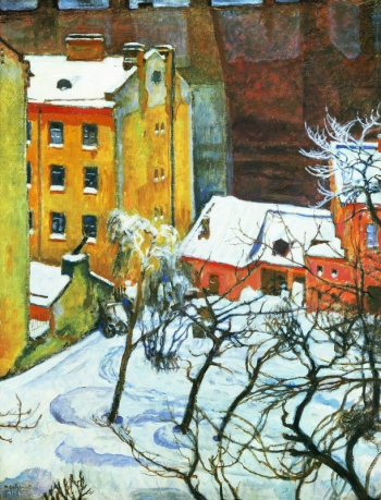 Добужинский Мстислав Валерианович. Петербург. Холст, масло. 75,5х59,2. 1914. Государственный Русский музей.