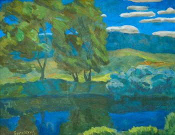 Браговский Эдуард Георгиевич. Таруса. Холст, масло. 70х90. 1974. Частное собрание.