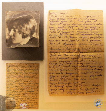 Выставка `Меер Айзенштадт. К синтезу 1930-х`. Письмо Мееру Айзенштадту от Али Арендт. Фото 08.01.2019.