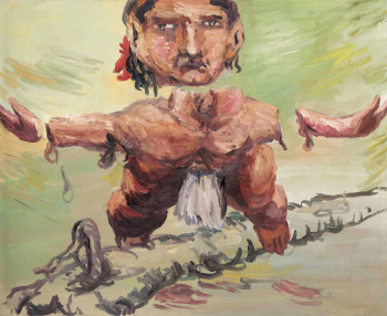 Георг Базелиц. Ласточка. Холст, масло. 1969. Частное собрание.