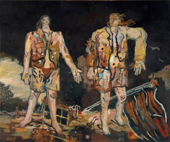 Георг Базелиц. Лучший друг. Холст, масло. 1965. Частное собрание.