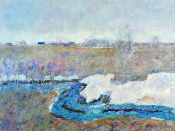 Зверьков Ефрем Иванович. Пасмурный день. Холст, масло. 70х90. 1996. Частное собрание.