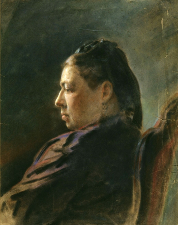 Карелин Андрей Осипович. Женский портрет. Бумага, пастель. 58х46.