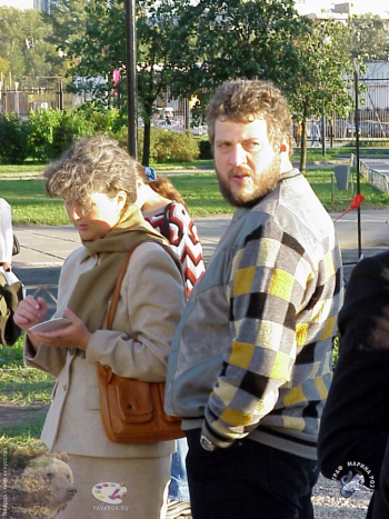 Скульптор Владимир Тишин. Открытие Пушкинской площади в Музеоне. 1999. Фотограф Марина Роз.
