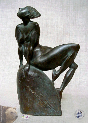 Красношлыков Геннадий Иванович. Наяда. Бронза. h-32. 1997. Авторское собрание.