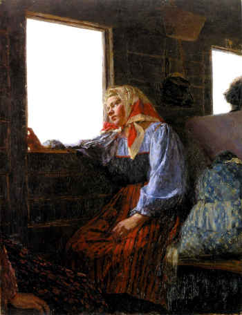 Костанди Кириак Константинович. В люди. Холст, масло. 80х62. 1885. Национальный художественный музей (Киев).