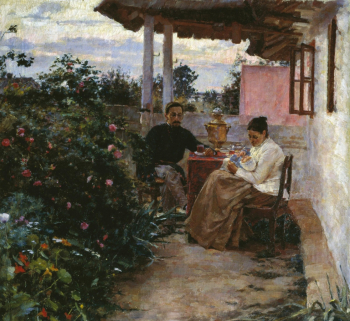 Костанди Кириак Константинович. Первенец. Холст, масло. 58х62. 1891. Одесский художественный музей.