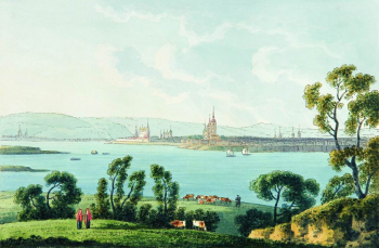 Мартынов Андрей Ефимович. Иркутск. Бумага, акварель. 1821-1822. Государственный музей А.С.Пушкина.