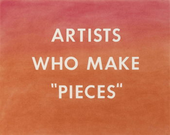 Эд Рушей (Эд Руша). Artists who make `pieces`. Бумага, акрил. 1976. Галерея Тейт.