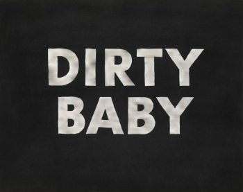 Эд Рушей (Эд Руша). Dirty baby. Бумага, акрил. 57х72. 1977. Галерея Тейт.