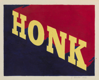 Эд Рушей (Эд Руша). HONK. Бумага, акрил. 27х35. 1962. Галерея Тейт.
