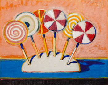 Мортон Уэйн Тибо. Шесть леденцов. Картон, пастель. 21,6х27,3. 1964. Частное собрание.