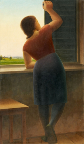 Георг Шримпф. Утро. Холст, масло. 84х48. 1931. Частное собрание.