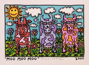 Джеймс Рицци (Риззи). Му-му-му. Аппликация. 2000. Частное собрание.