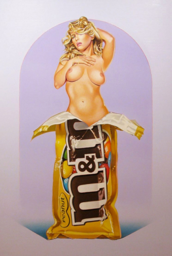 Мел Рамос. Эм-энд-Эмс (M&M’s). Холст, масло. Частное собрание.