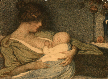 Янис Розенталс. Мать и дитя. Холст, масло. 1890. Латвийский национальный художественный музей.