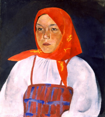 Бруни Лев Александрович. Крестьянка. Холст, масло. 68х61. 1916. Государственный Русский музей.